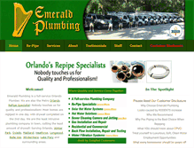 Tablet Screenshot of emeraldplumbing.net